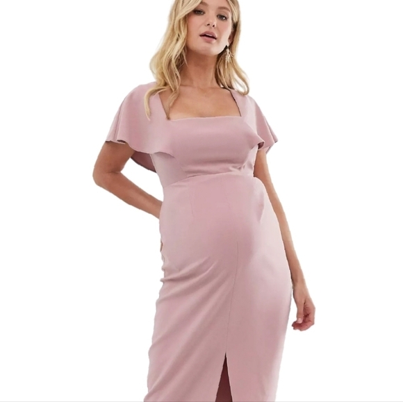 NWT ASOS Maternity Angel Sleeve Dress Size 8 - Picture 1 of 5